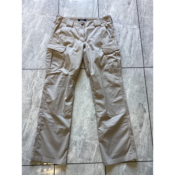 5.11 Tactical Pants Womens 10 Regular Khaki Cargo Ripstop Outdoor Work Utility - Picture 1 of 5